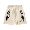 Cargo Casual Hellstar Sports Shorts Streetwear Hip-Hop Style Drawstring Cotton Flame Print Letter Fashion Brand Washed