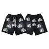 Cargo Casual Hellstar Sports Shorts Streetwear Hip-Hop Style Drawstring Cotton Flame Print Letter Fashion Brand Washed