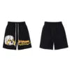 Cargo Casual Hellstar Sports Shorts Streetwear Hip-Hop Style Drawstring Cotton Flame Print Letter Fashion Brand Washed