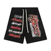 Cargo Casual Hellstar Sports Shorts Streetwear Hip-Hop Style Drawstring Cotton Flame Print Letter Fashion Brand Washed