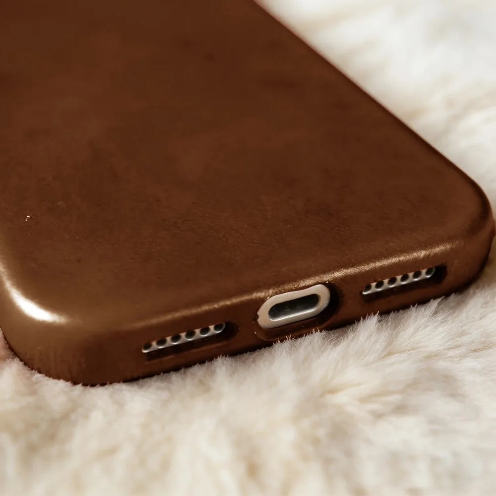 For Magsafe Case phone Leather Cover For iPhone 17 Pro Max Luxury Genuine Magnetic Wireless Charge Mobile Phone Case
